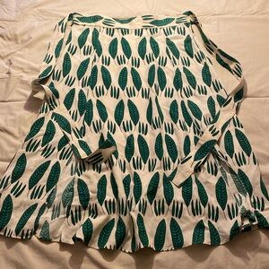 ModCloth Palm Leaf MIDI Skirt